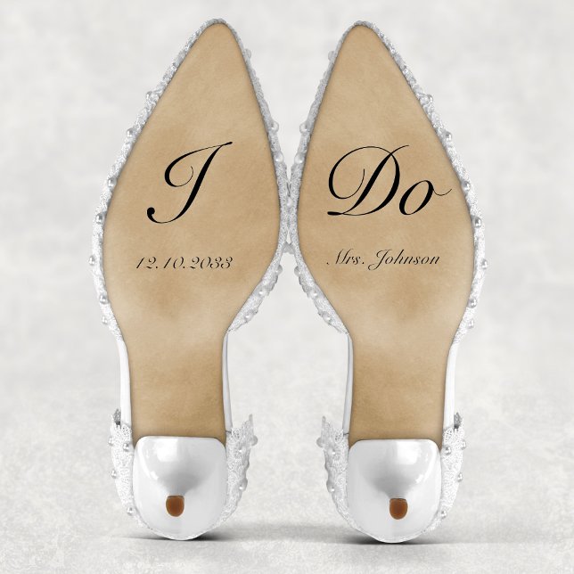 Adesivo Personalizado I Do Bride Calçados De Casamento (Personalized I Do Bride Wedding Shoes Decal
)