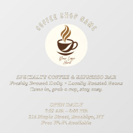 Adesivo Personalizado para Vitrine de Cafeteria