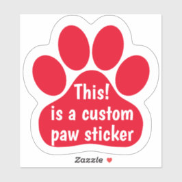 Adesivo Personalizado por sua Impressão de Pata - Decência