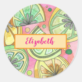 Adesivo Personalizado Rosa Limey