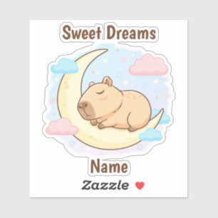 Adesivo Personalizado Sonhos Doces Capivara