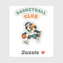 Adesivo Personalizado Toucan Basquetebol Infantil