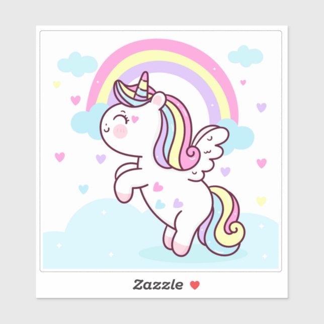 ADESIVO PERSONALIZADO VINYL STICKER : UNICORN (Folha)