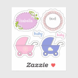 Adesivo Personalizados para crianças, crianças, vintage, r