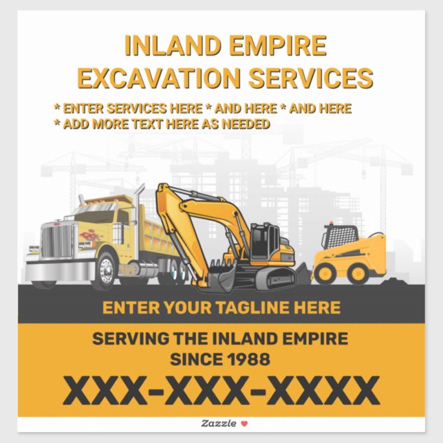 Adesivo Personalizar a construção do contratante geral de  (Folha)