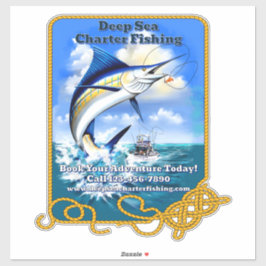 Adesivo Personalizar a frota de pesca desportiva do Oceano