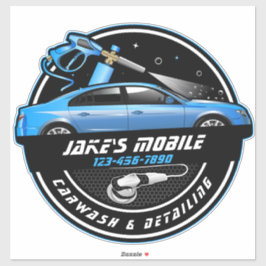 Adesivo Personalizar a lavagem do carro móvel detalhando a