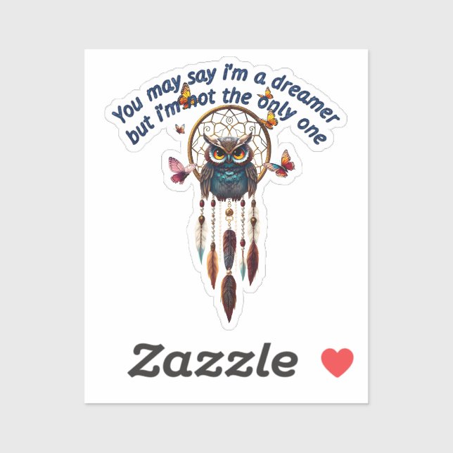 Adesivo Personalizar Boho Owl Belo Hippie (Folha)