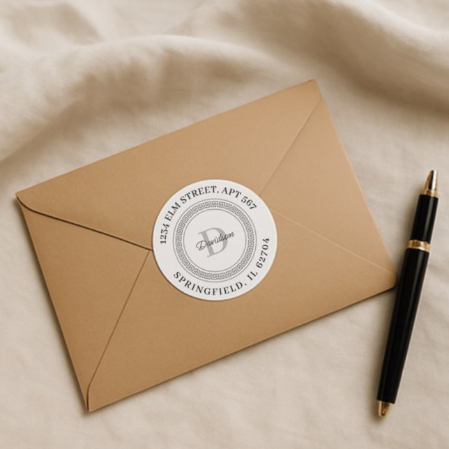 Adesivo Personalizar Limpar Nome Monogramado Arredondar En (Criador carregado)