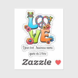 Adesivo Personalizar Personalizar Boho Sapo Peace Groovy H
