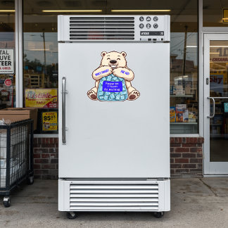 Adesivo Personalizar Urso Polar Sacos de Gelo Promocional 