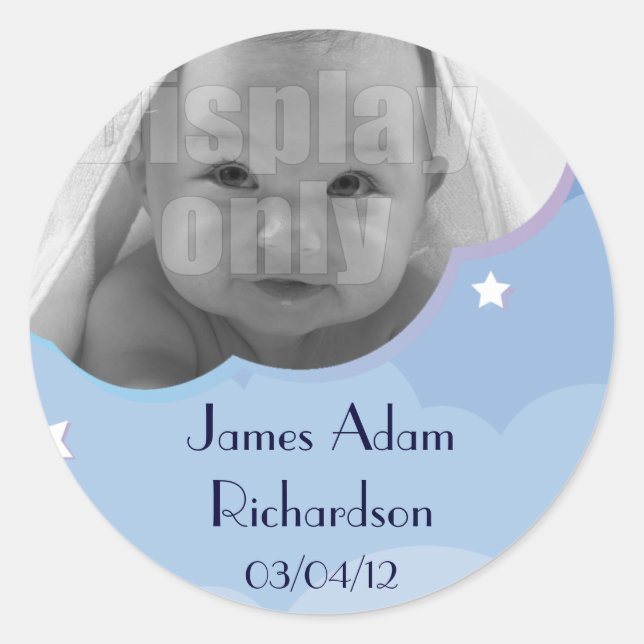 Adesivo personalizável azul (Frente)