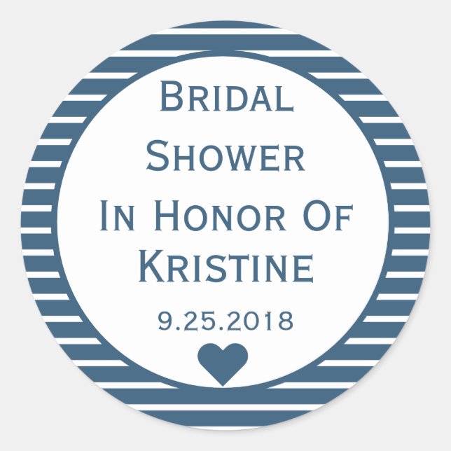 Adesivo Personalizável de Chá de panela Azul do Se (Frente)