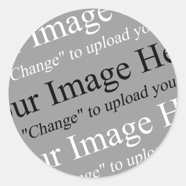 Adesivo personalizável de imagem e texto (Frente)