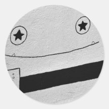 Adesivo personalizável de monstro feliz