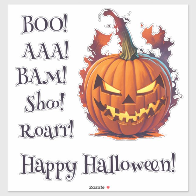 Adesivo personalizável do Halloween (Folha)