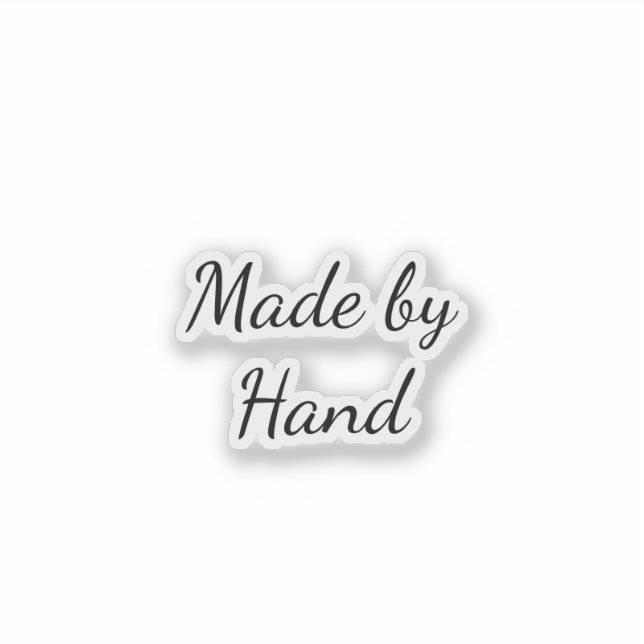 Adesivo Personalizável Feito À Mão Transparente (Frente)