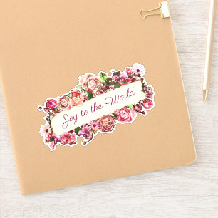 Adesivo Personalizável Vintage Floral Feminina Alegria Par
