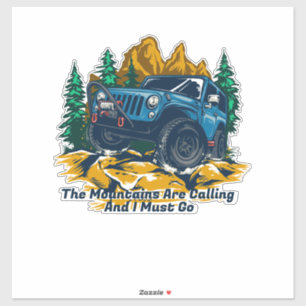 Adesivo Personalize Quatro Rodas Dirigindo As Montanhas Ch