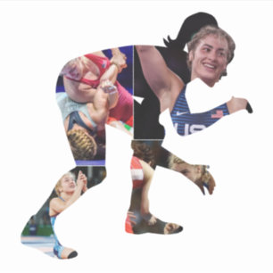 Adesivo Personalize Woman Wrestling sticker