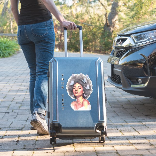 Adesivo Personalized Afro Beauty Portrait  Water Bottle (Mala Insitu)