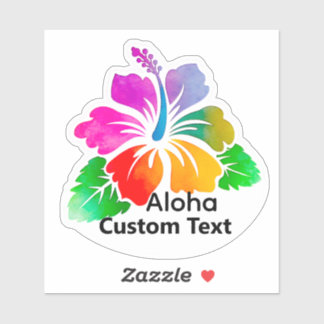 Adesivo Personalized Aloha Hibiscus TropicalFlower Sticker
