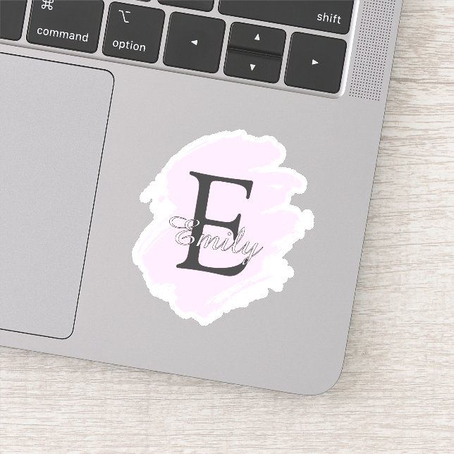 Adesivo Personalized Dusty Rose Monogrammed Stickers (Detalhe)