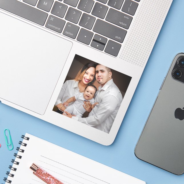 Adesivo Personalized Family Photo Custom   (Notebook com iPhone)
