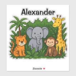 Adesivo Personalized Jungle Animal Stickers – Fun & Wild 