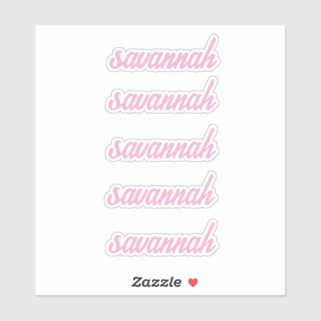 Adesivo Personalized Name Stickers Custom Text Five times (Folha)