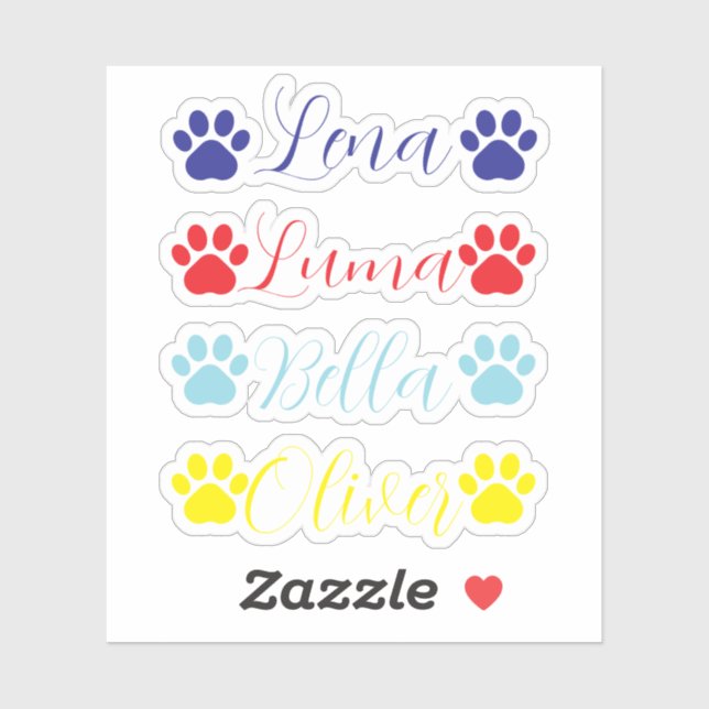 Adesivo Personalized pet vinyl decal, pet name custom  (Folha)