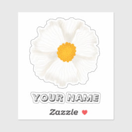 Adesivo Personalized Poppy Flower Custom-Cut Vinyl Sticker