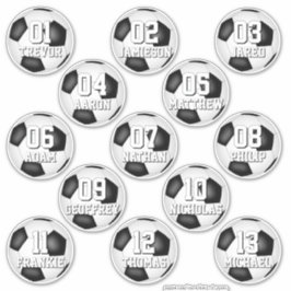 Adesivo personalized soccer stickers for 13 boys girls