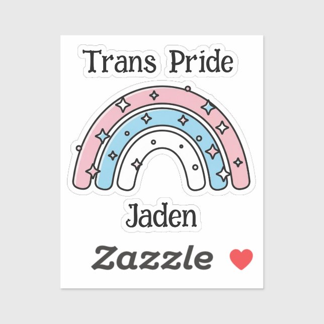 Adesivo Personalized Transgender Rainbow | LGBTQIA+  (Folha)