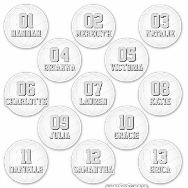 Adesivo personalized volleyball stickers for 13 girls boys (Frente)