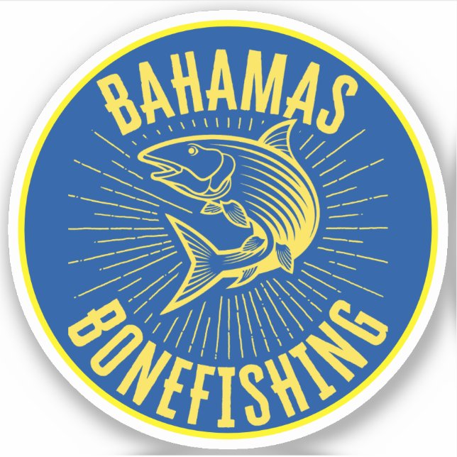 Adesivo Pesca Bahamas Pesca Pescador Mergulhador Descanso  (Frente)