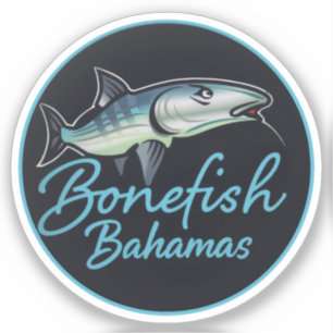 Adesivo pesca de bonefish nas bahamas