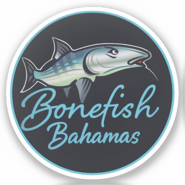 Adesivo pesca de bonefish nas bahamas (Frente)