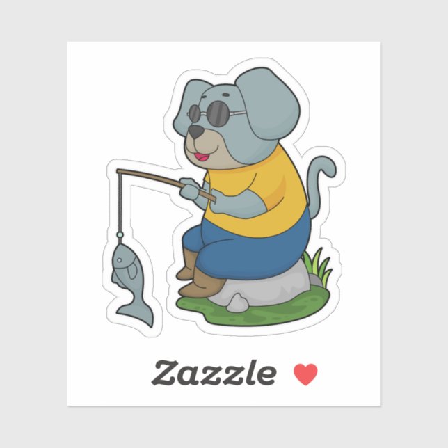 Adesivo Pesca do Cão - Escoamento do Peixe (Folha)