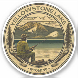Adesivo Pesca do lago Yellowstone Wisconsin