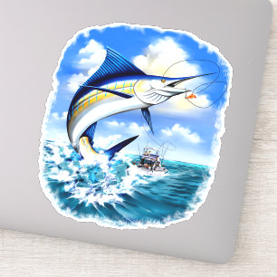 Adesivo Pesca Esportiva Marlin Oceano