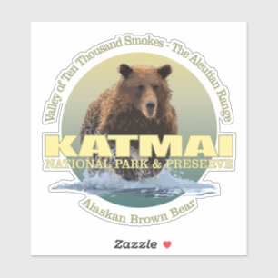 Adesivo PESO de Katmai NP (urso de Brown)