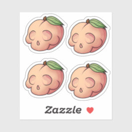 Adesivo Pêssego Crânio Mortal