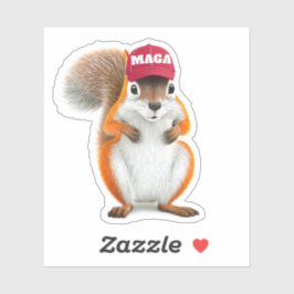 Adesivo Pêssego do Esquilo MAGA Sticker