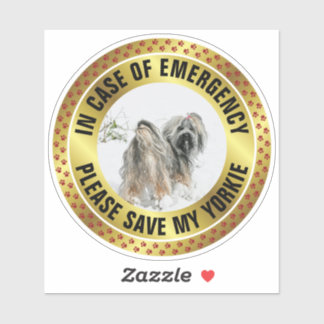 Adesivo Pet Safety Alert Custom First Responder Dog Photo