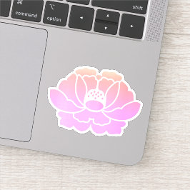 Adesivo pétalas de peônia rosa