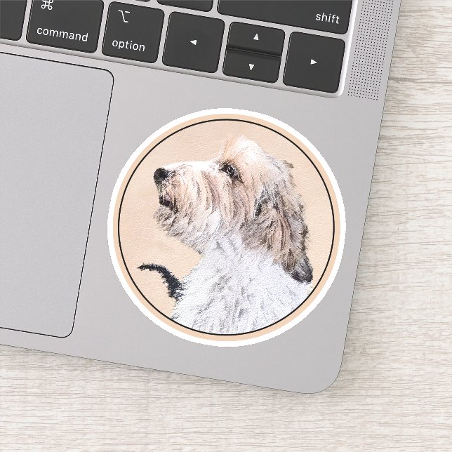 Adesivo Petit Basset Griffon Vendéen Painting - Arte Canin (Detalhe)
