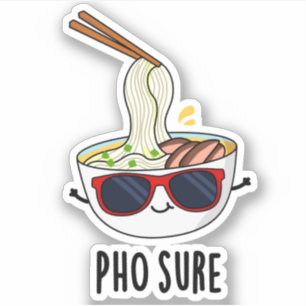 Adesivo Pho Claro Engraçado Pho Soup Noodle Pun