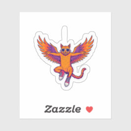 Adesivo Phoenix Cat Sticker – Cute Magical Fire Kitty