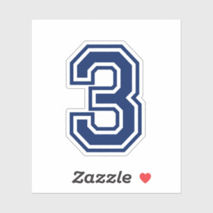 Adesivo Pia batismal desportiva da faculdade do número